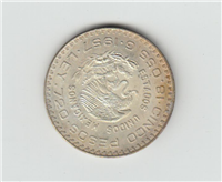 5 Cinco Pesos 100th Ann Independence Silver Coin KM 470 (Mexico, 1957)