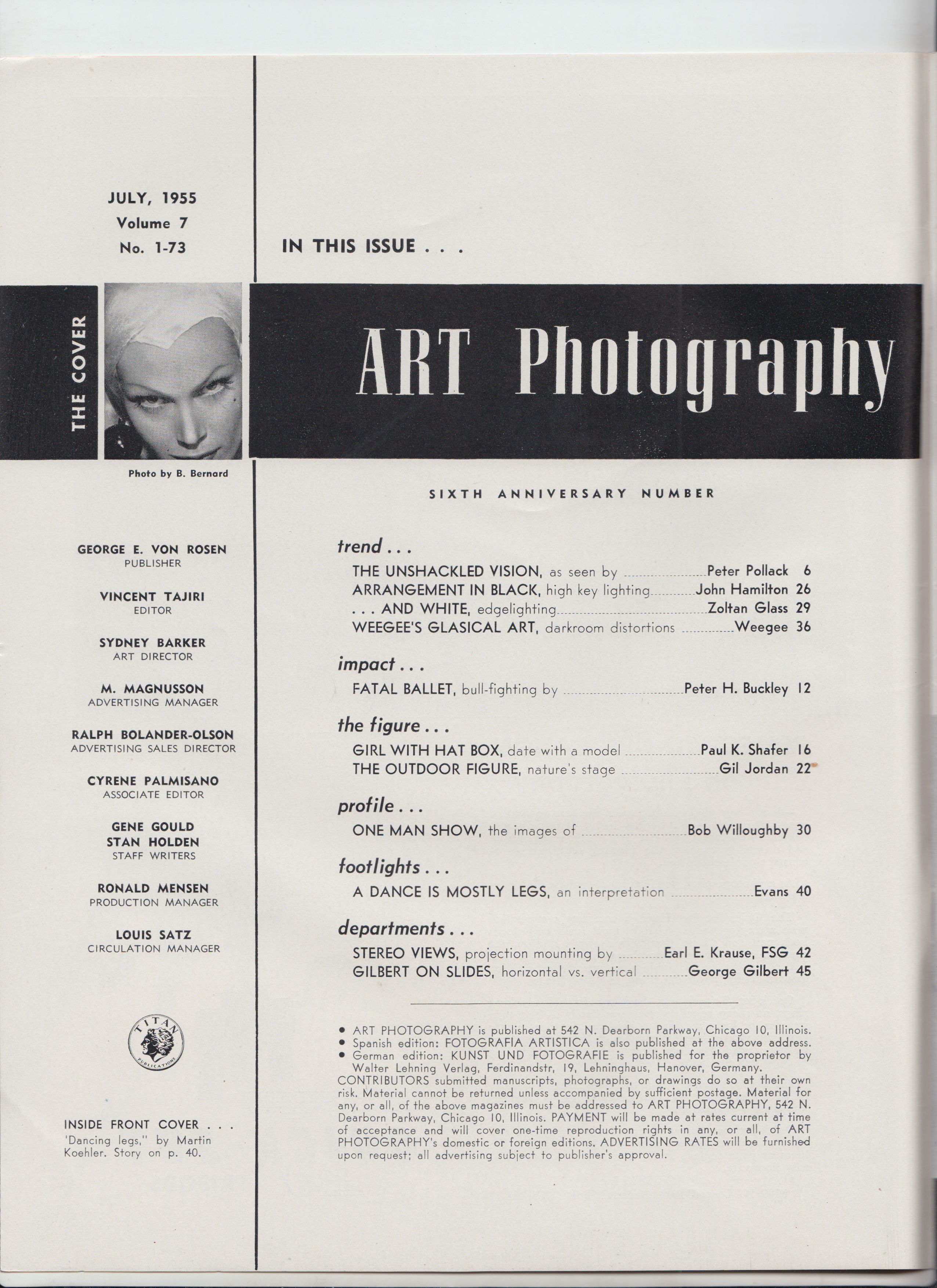 How much is ART PHOTOGRAPHY Vol. 7 #1-73 (George E. von Rosen, July ...