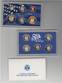 2004 50 State Quarters Proof Set (blue box 11 coins)