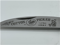 1987 FIGHT'N ROOSTER Cracked Ice Composite Cotton Picker Whittler