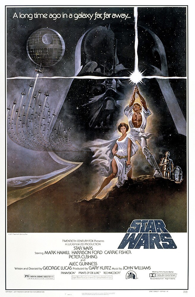 star wars original 1977 movie poster