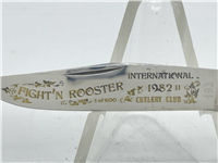 1982 FIGHT'N ROOSTER Mother of Pearl International Cutlery Club Trapper