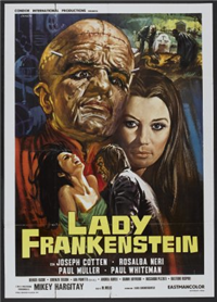 LADY FRANKENSTEIN   Original American One Sheet   (New World, 1972)