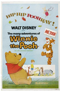 THE MANY ADVENTURES OF WINNIE THE POOH   Re-Release American One Sheet   (Disney, 1977)