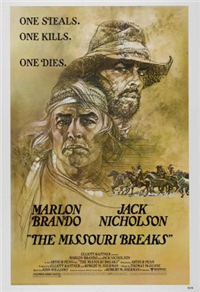 THE MISSOURI BREAKS   Original American One Sheet   (United Artists, 1976)
