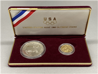 1988-SW Seoul Olympic Gold Silver 2 Coin Proof Set