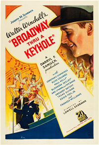 BROADWAY THROUGH A KEYHOLE   Original American One Sheet   (United Artists, 1933)