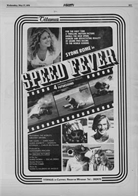 SPEED FEVER   Original American Bus Stop Poster   (Racing Pictures, 1979)