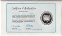 The Official United Nations Commemorative Medal and First Day Cover    (Franklin Mint)
