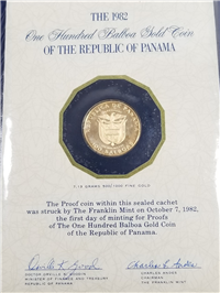 KM-83 1982 Panama 100 Balboas  proof