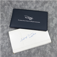 America-France Charles A. Lindbergh Commemorative Medal and First Day Cover Set (Franklin Mint, 1977)