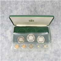 TRINIDAD & TOBAGO 8 Coin Silver Proof Set (Franklin Mint, 1972)