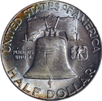 Melt price for common Franklin Half Dollars dated before 1964