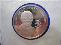Official Bicentennial Visit Medal Honoring Urho Kekkonen, President of the Republic of Finland (Franklin Mint, 1976)
