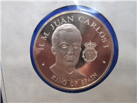 Official Bicentennial Visit Medal Honoring H. M. Juan Carlosi, King of Spain (Franklin Mint, 1976)