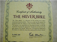 Franklin Mint  The Silver Bible Biblical Tablets Ingots