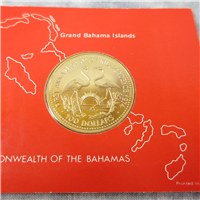 BAHAMAS ISLANDS $100 One Hundred Dollars Gold Specimen Coin (Central Bank, 1974)
