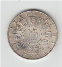 AUSTRIA 1956 25 Schilling Mozart Commemorative Coin 1756-1956