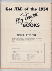 PITTSBURGH PIRATES YEARBOOK  (Big League Books, 1954) 