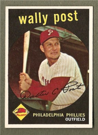 1959 Topps Baseball 398 Wally Post
