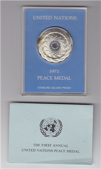 Franklin Mint  1971 United Nations Peace Medal