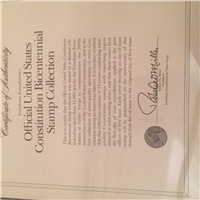 Franklin Mint The Official United States Constitution Bicentennial Stamp Collection From The Freedoms Foundation