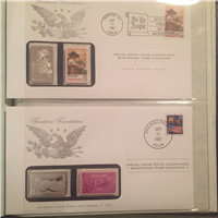 Franklin Mint The Official United States Constitution Bicentennial Stamp Collection From The Freedoms Foundation