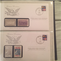 Franklin Mint The Official United States Constitution Bicentennial Stamp Collection From The Freedoms Foundation