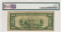 (Fr-2054km)  1934 $20 Federal Reserve Note  (Dallas, dark green seal, mule)