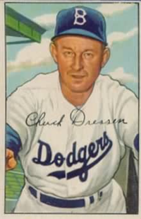 1952 Bowman Baseball Card #188 Charlie Dressen