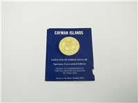 CAYMAN ISLANDS 1975 $100 Uncirculated Gold Coin KM 13