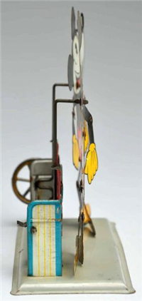 MICKEY MOUSE Double Slate Dancers Crank Toy - Made in Germany by Wilhelm Krauss circa 1931