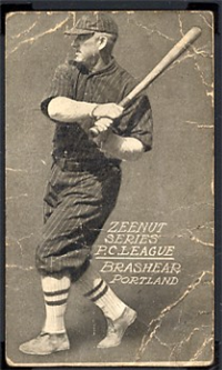 1914 Zeenut Pacific Coast League Baseball Card  (E137)  #16 Brashear