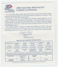 2000-s 50 State Quarters Proof Set (10 Coins)