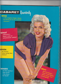 CABARET QUARTERLY  Volume 7    (Cabaret, 1957) Jayne Mansfield