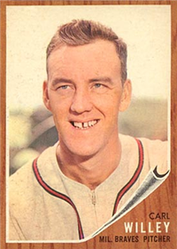 1962 Topps Baseball Card #174 Carl Willey