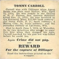 (R37)  1937 CRIME DID NOT PAY Gum Card    Tommy Carroll