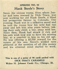 (R41) 1937 Walter H. Johnson DICK TRACY Caramels Card #50   Junior Disappears