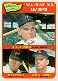1965 Topps Baseball 3 AL HR Leaders