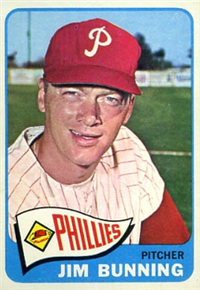 1965 Topps Baseball  Card #20  Jim Bunning (Hall of Fame)
