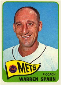 1965 Topps Baseball  Card #205  Warren Spahn (Hall of Fame)