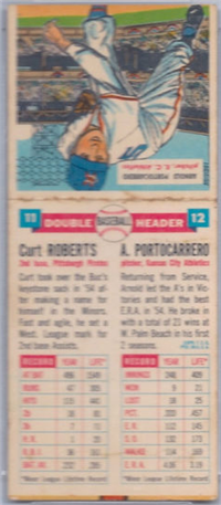 1955 Topps Double Headers Baseball 11 Roberts/Potocarrero