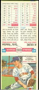 1955 Topps Double Headers Baseball  Card #45  Kaline (Hall of Fame)/Valentine