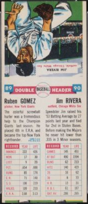 1955 Topps Double Headers Baseball  Card #89  Gomez/Rivera