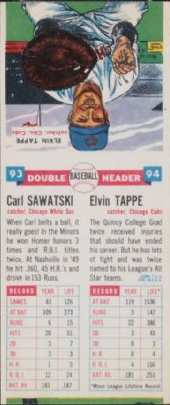 1955 Topps Double Headers Baseball 93 Sawatski/Tappe