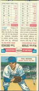 1955 Topps Double Headers Baseball  Card #127  Spahn (Hall of Fame)/ Brewer