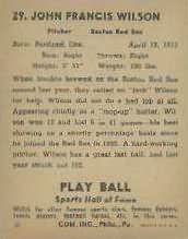 1941 Play Ball Sports Hall Of Fame 29 Jack Wilson HOF