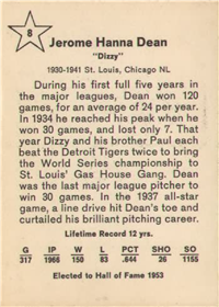 1961 Golden Press Baseball Card  #8  Dizzy Dean  (Hall of Fame)