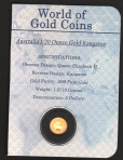 First Commemorative Mint: The World of Gold Coins: Australia 1/20 Ounce $5 Gold Kangaroo Coin