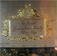 The Royal Geographical Society Silver Map of the World    (Franklin Mint, 1976)